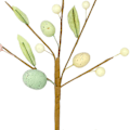 Miniatyrbilde 3 av 3: Kunstig påsketre gren påskeegg blomsterplukker for studierom bryllup rosa grå oransje egg rosa grønne egg