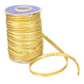 Miniatyrbillede 8 af 8: 70yd Crafts Kantsnor Fletning Rørledning Bias Tape Trims 1cm Bredde til Syning Sømbinding Syning Guld