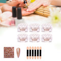 Miniatyrbilde 5 av 8: 6 stk 0,5 g neglekunstpulver Negledekorasjon Glitterpigment for neglekunststudio TCL-06