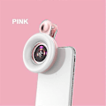 Miniatyrbillede 3 af 5: Bærbar Mobiltelefon Udfyldningslys 15x Makroobjektiv Selfie Flash Lys Clip Til Rejser Pink