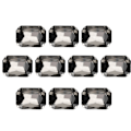 Miniatyrbilde 1 av 8: 10 stk sy på rhinestones krystaller skinnende knapper dekorasjon for DIY håndverk klær sko vesker 0,71 x 1,1 tommer grå rektangulær
