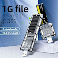 Miniatyrbild 4 av 5: Externt M.2 NGFF SATA SSD-kabinett Höghastighets USB3.0 Gen1 för PC