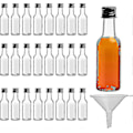 Miniatyrbillede 1 af 3: Mini Flasker (24 Pakke) - Genanvendelige 50ml Tomme Flasker Med Skruelåg Og Tragt Zekai