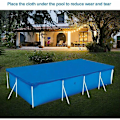 Miniatyrbillede 4 af 4: Rektangulært rørformet pooloverdækning, rektangulær swimmingpool overdækning, rørformede pools bobleoverdækning, regnslag - Blå (300X200CM)