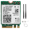 Pikkukuva 1 / 8: M.2 Wifi-kortti antennilla Dual Tietokone Tarvikkeet AX200NGW 802.11ax NGFF Bluetooth 5.1(Liitäntäjohto Antenni Baffle )