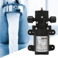 Miniatyrbilde 6 av 8: DC 12V 70W 6L/Min Selvsugende høytrykksmembranpumpe To-sidet gjenget vannpumpe