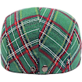 Miniatyrbild 3 av 5: Herrhatt Flat Top Hatt Vintage Randig Design Lättviktshatt Klassisk Bekväm Rese Casual Flat Top Justerbar Basker Grön