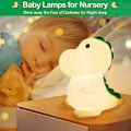 Miniatyrbillede 5 af 5: Børnenatlampe Baby Natlampe, Dinosaur Baby Natlampe, 7 Farver & Touch, USB Genopladelig LED Lampe