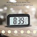 Miniatyrbild 2 av 5: LCD Digital Väckarklocka, Reseväckarklocka med Datum och Temperatur Snooze-funktion, Tick-fri Digital Klocka för Sovrum, Hemmakontor