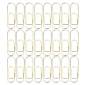 Miniatyrbillede 2 af 8: 2 æsker Simple Metal Pen Clip Notebook Bills Blyantholdere Papirclips Papirværktøj (Guld)