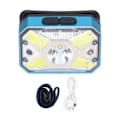 Miniatyrbild 1 av 8: LED-strålkastare för utomhusbruk COB-induktionsstrålkastare USB-laddningshuvudficklampa för nattlöpningBlå