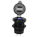 Miniatyrbilde 2 av 8: Billader for bil med dobbel USB-port, hurtiglading, spenningsvisning, universell for 12-24V lastebiler motorsykler