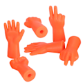 Miniatyrbillede 6 af 8: 6 stk. nålebeskyttelse skridsikker sweaterpind beskytter strikning forhindrer tab af nåle tilbehør (orange)