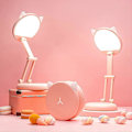 Miniatyrbilde 3 av 5: LED Skrivebordslampe Søt Skrivebordslampe Rosa Skrivebordslampe, 8 Lysstyrker Sammenleggbar Liten Skrivebordslampe, Bærbar Barnes Skrivebordslampe Dimbar Skrivebordslampe, USB-Lading Kawaii C