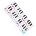 Miniatyrbild 4 av 8: Piano Key Sticker Elektronisk orgel Universal Keyboard Transparent notation självhäftande