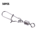 Miniatyrbilde 3 av 8: 50 STK 2# 4# 5# 6# 8# Fishing Connector Pin Bearing Rolling Swivel Rustfritt stål