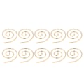 Miniatyrbillede 2 af 8: 10 stk. spiral strikkepinde i rustfrit stål, praktisk rund sjalnål, syværktøj til klædetrøje, guld