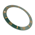 Miniatyrbillede 3 af 8: Keramisk urrammeindsats klare numre Mark armbåndsursløjfe ringrammeindsatser udskiftning grøn