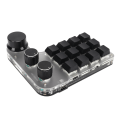 Miniatyrbilde 3 av 8: Programmerbart tastatur med RGB 3 knott 12 taster 2,4G USB-mottak Bluetooth DIY multifunksjonstastatur