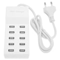 Miniatyrbillede 3 af 8: USB-opladningsstation 10-port vægstrømsmartlader til flere enheder EU-stik 100-240V
