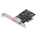 Miniatyrbillede 2 af 8: PCI-E 5.1 ​​lydkort CMI8738 Chip Stereo Audio Card Support til Windows 7 til stationær computer
