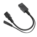 Miniatyrbillede 2 af 8: IEC320 C14 han til C13 C7 hun strømledning Vandtæt IEC320 strømkabel til projektorer 100‑250V 32cm