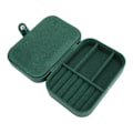 Miniatyrbillede 5 af 8: Smykkeæske til kvinder, bærbar, elegant PU-læder, ringe, øreringe, halskæde, opbevaringsorganisator, etui, grøn
