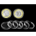 Miniatyrbillede 1 af 4: Plastmøntholdere til vinter-OL erindringsmønter 30 mm - 10 stk.