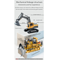 Miniatyrbild 7 av 7: Flexibel arm RC grävmaskin leksak med tjockare spår - Simulerade barn konstruktion leksaker för utomhuslek