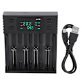 Miniatyrbillede 1 af 8: LiitoKala Lii S4 DC 5V2A Smart Batterioplader Fire Slot med Power Display