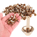 Miniatyrbillede 6 af 8: 200 stk 12 mm fødder nitter Messing Pung Taske Studs Spandform Hardware Fitting DIY tilbehør Lys Guld