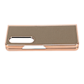 Miniatyrbild 2 av 8: Vikbart phone case för Samsung Galaxy Z Fold 4 Nano Elektropläterat Läder Stjärnmönster Anti-skrapa Telefon Case Grå
