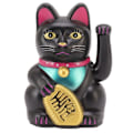 Miniatyrbilde 1 av 8: 4 Tommers Lykkekatt Dekor Håndvinkende Velkommen Katt for Hjem Desk Ornament Gavegiving Svart