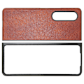 Miniatyrbillede 3 af 8: Business PU læder telefonetui til Galaxy Z Fold 3 ridsefast foldbar skærm telefoncoverCoffee