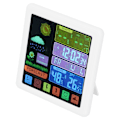 Miniatyrbild 2 av 8: Trådlös väderklocka Digital termometer Hygrometer med pekskärm för hemmabruk USB 5V