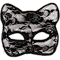 Miniatyrbilde 1 av 4: Blonder kattmaske - Svart