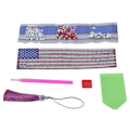 Miniatyrbillede 2 af 8: DIY Rhinestones Maleri Bogmærker Amerikansk Flag Markering Læsefremskridt Rhinestones Maleri Bogmærker til Gaver