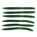Miniatyrbild 7 av 8: 6 st/set Noodle Worm Fiskebete Bite Resistent PVC Mjuk Maggot Daggmåsk Artificial Bait Mörkgrön
