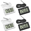 Miniatyrbilde 1 av 5: 4 stk Mini Digital LCD Termometer Temperatur med Temperaturprobe Sensor Tester for Kjøleskap Frysere Akvarium, Digitalt Elektronisk Termometer