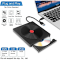Pikkukuva 4 / 5: Ulkoinen DVD-asema, kannettava USB 3.0 ja Type C -poltin CD/VCD/DVD/CD-ROM-kortinlukija USB DVD-asema Windows- ja Mac IOS -pöytätietokoneille