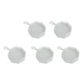 Miniatyrbilde 7 av 8: 5 STK Powder Puff Oppbevaringsboks ABS Plast Makeup Pute Svampbeholder 2,5x6cm gjennomsiktig lokk