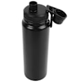 Miniatyrbillede 2 af 8: Sport Isoleret Flaske Sort Rustfrit Stål Dobbelt Væg Vaccum 800ml Isoleret Sports Vandkop til Rejser Daglig Træning