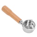 Pikkukuva 4 / 8: 51mm pohjaton portafilter 3 korvaa ruostumattomasta teräksestä valmistettu portafilter Donlim 6001 5403 KF5400 C1 pyökkipuun väri