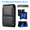 Miniatyrbillede 2 af 5: PU Læder Etui til Microsoft Surface Duo 2, Telefontaske Bæltepung
