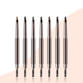 Miniatyrbillede 8 af 8: Makeup Dobbelthoved Automatisk øjenbrynsblyant Naturlig øjenbrynsblyant Vandtæt, holdbar øjenbrynspen med øjenbrynsbørste B B