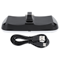 Miniatyrbild 1 av 8: ABS Typ-C Dubbel Slot Laddare Dock Controller Stativ för Sony PS5 Controller GamepadSvart