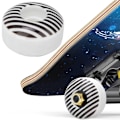 Miniatyrbillede 5 af 8: 4 STK 95A PU hvid stribe 52x30 mm skateboard dobbelt vippehjul nedhastighedsglidehjul