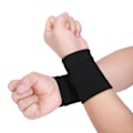 Miniatyrbillede 4 af 8: Et par polyesterfiber sort sport udendørs super elastisk strikning Fleksibel manchet Smertelindring Håndledsbeskytter støtte