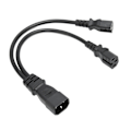 Miniatyrbillede 1 af 8: IEC320 C14 til dobbelt C15 ledning han til hun Sikkert strømsplitterkabel til skrivebordslampe Printerprojektor 100‑250V 12.6in