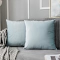Miniatyrbilde 1 av 5: Pudderblå 50x50 cm Fløyel Pynteputetrekk Sett med 2, Dekorative Myke Putetrekk for Sofa Soveværelse